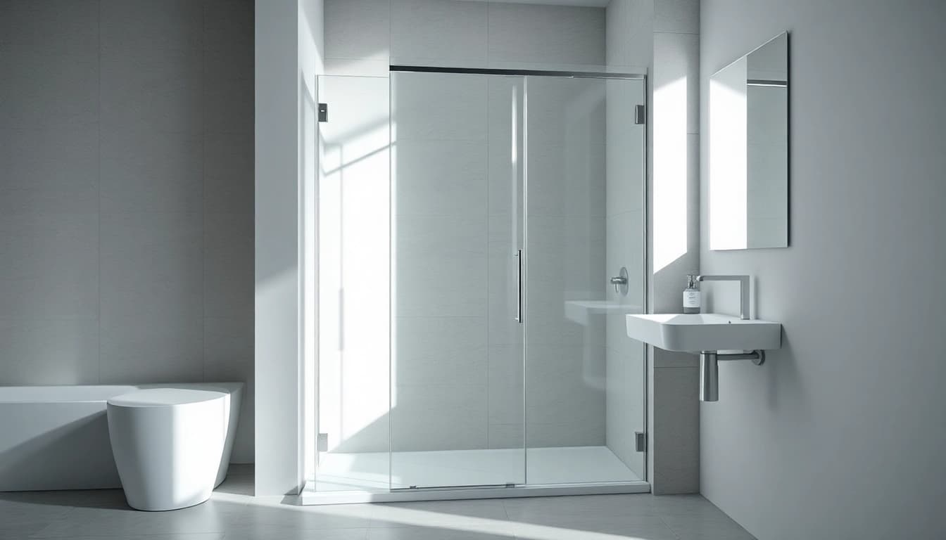 Explore corner shower screen frameless design showcasing modern elegance and minimalism.