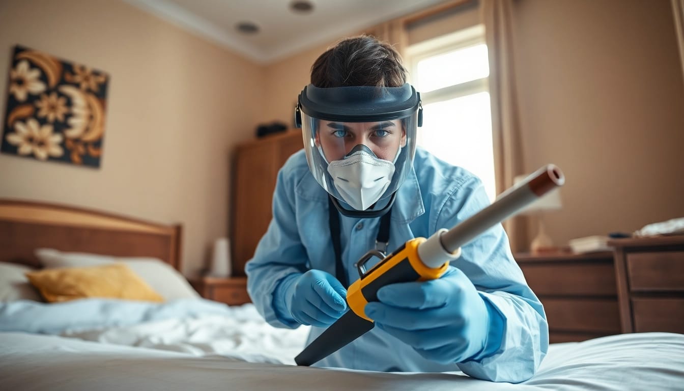 Detailing bed bug exterminator cost through professional inspection and treatment.