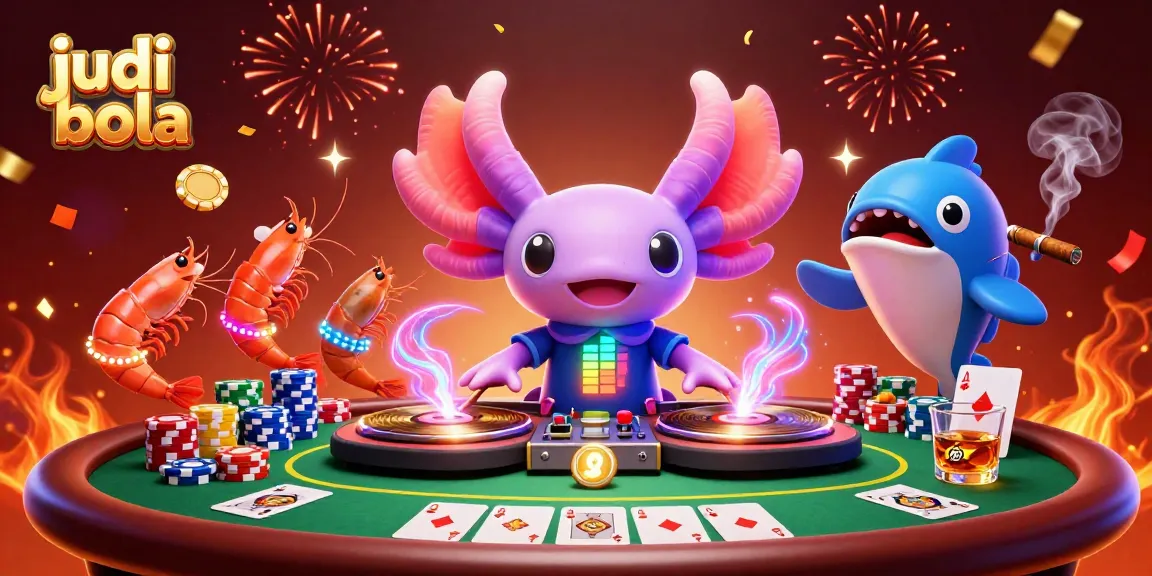 Experience thrilling judi bola action with vibrant characters in a dynamic casino scene.