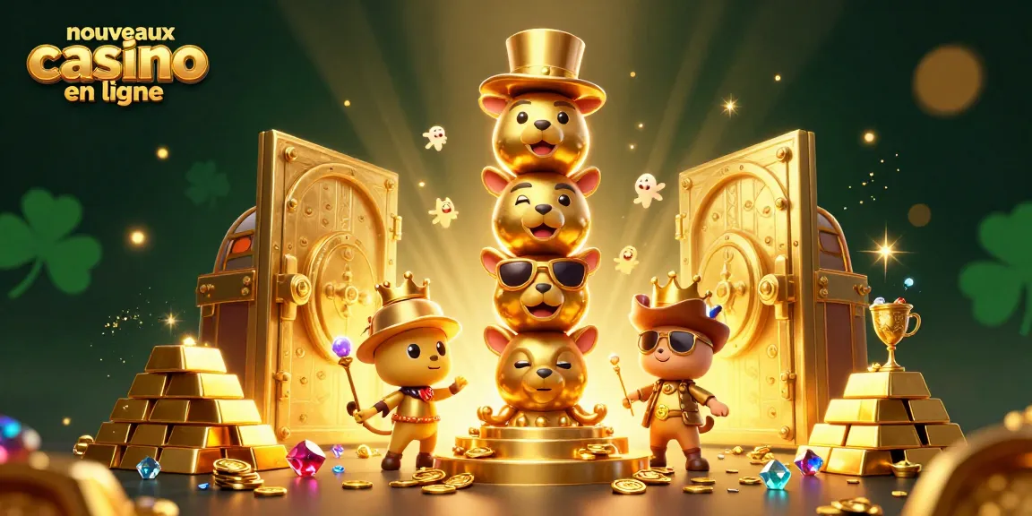Profitez des nouveaux casinos en ligne avec cette illustration colorée représentant divers éléments de jeu.
