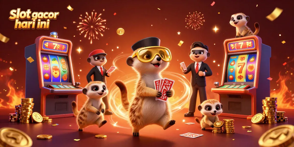 Watch the colony of meerkats enjoy slot gacor hari ini as they operate a lively casino scene filled with excitement.