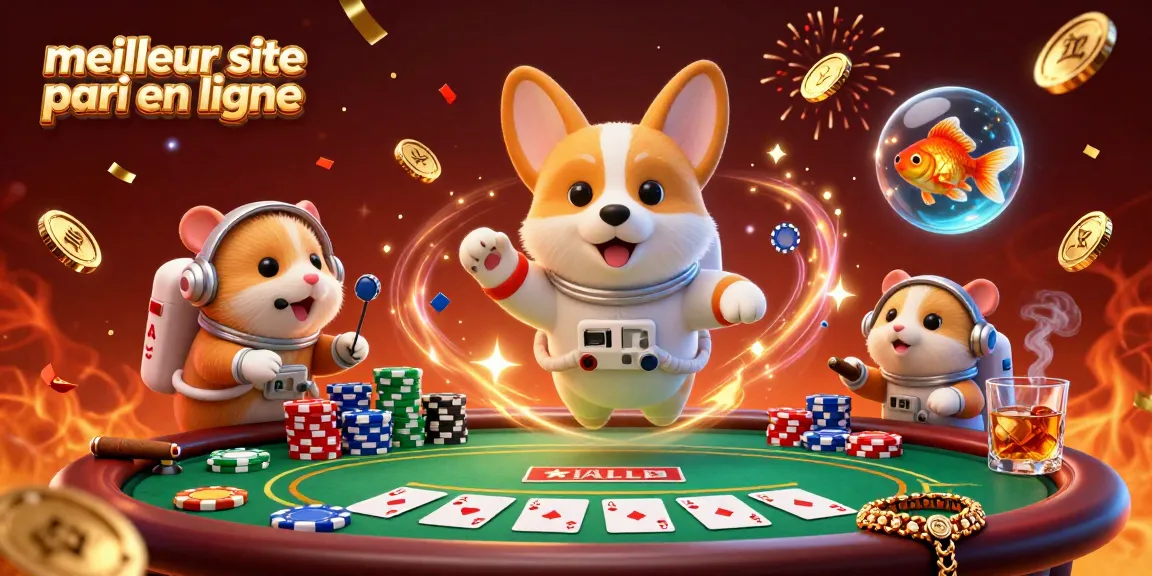 Dans ce casino spatial, le meilleur site de pari en ligne vous invite à jouer avec des personnages animés flottants et des jetons de poker scintillants.