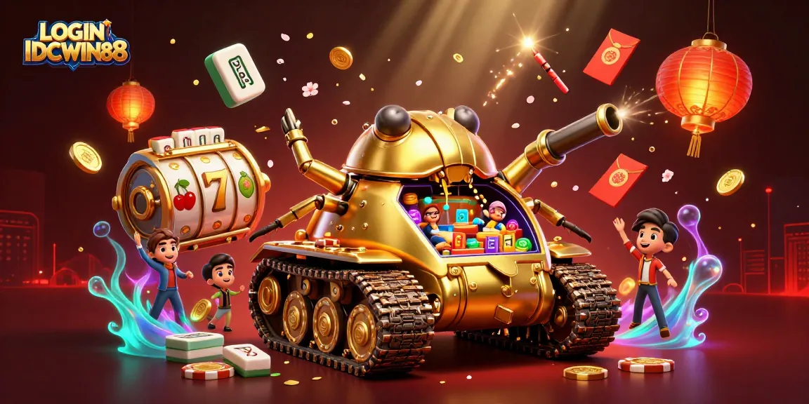 Engage with thrilling gameplay at LOGIN IDCWIN88, showcasing vibrant casino elements and dynamic slot reels.