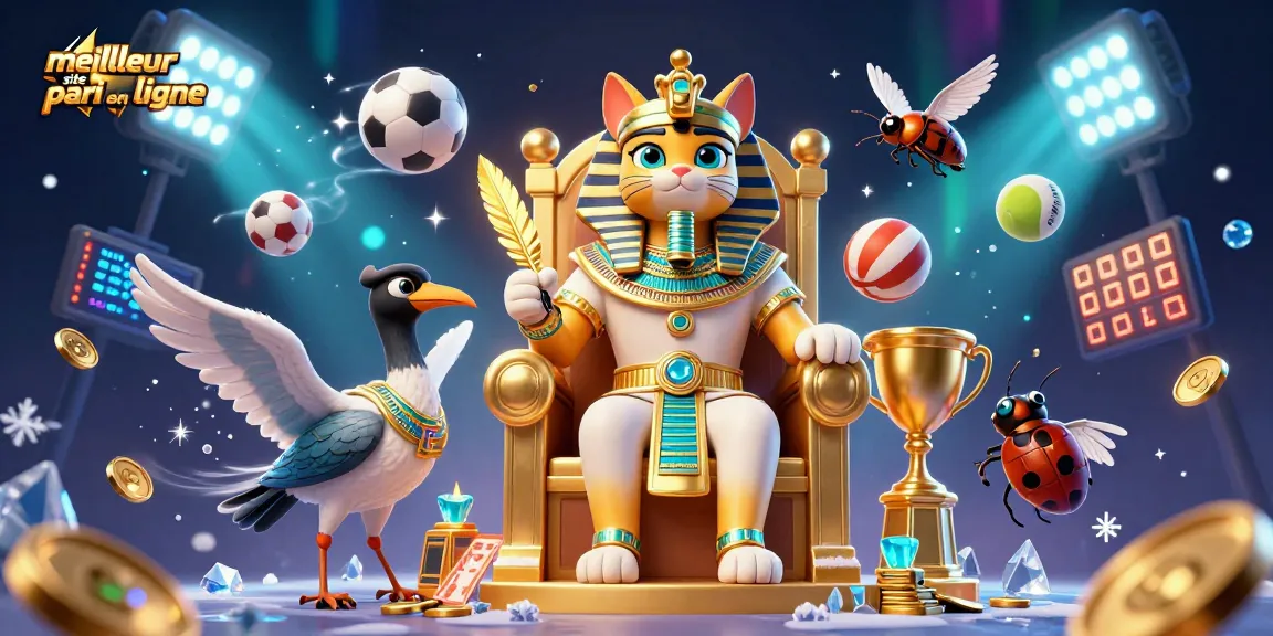 Pariez sur le meilleur site de paris en ligne et remportez des trophées avec notre illustration captivante.