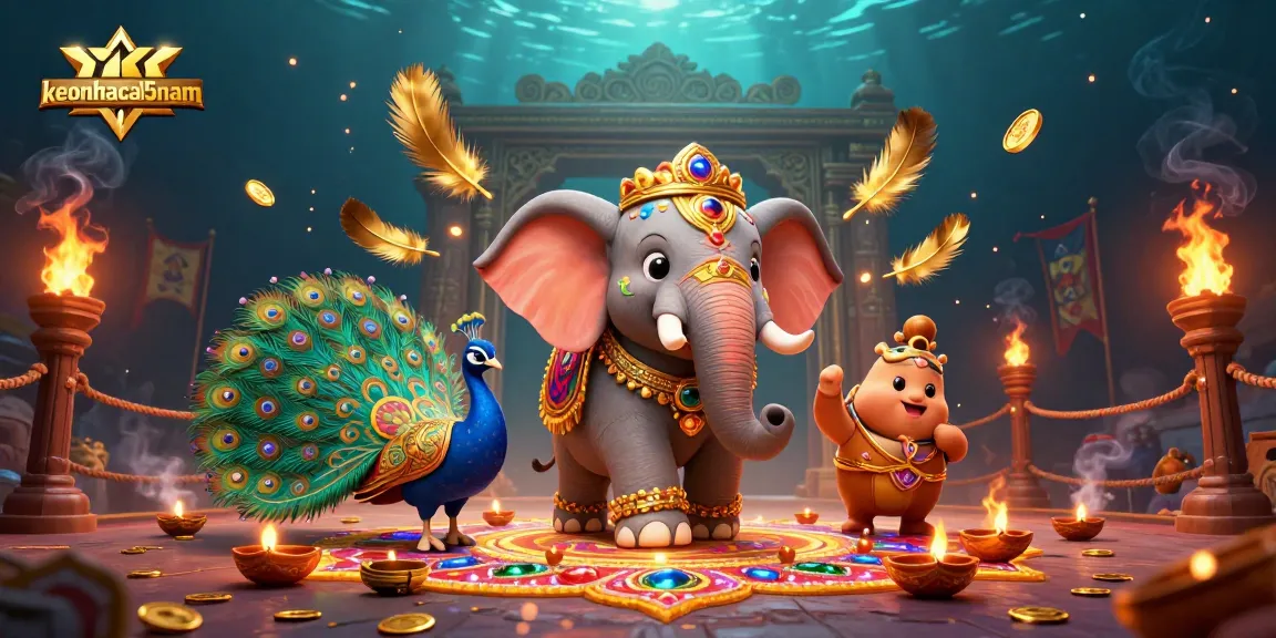 Place bets and win with keonhacai5nam's vibrant casino-themed illustration showcasing exciting elements.