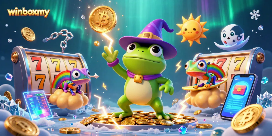 WinboxMY players enjoying a vibrant and engaging online casino experience with golden coins and slot reels.