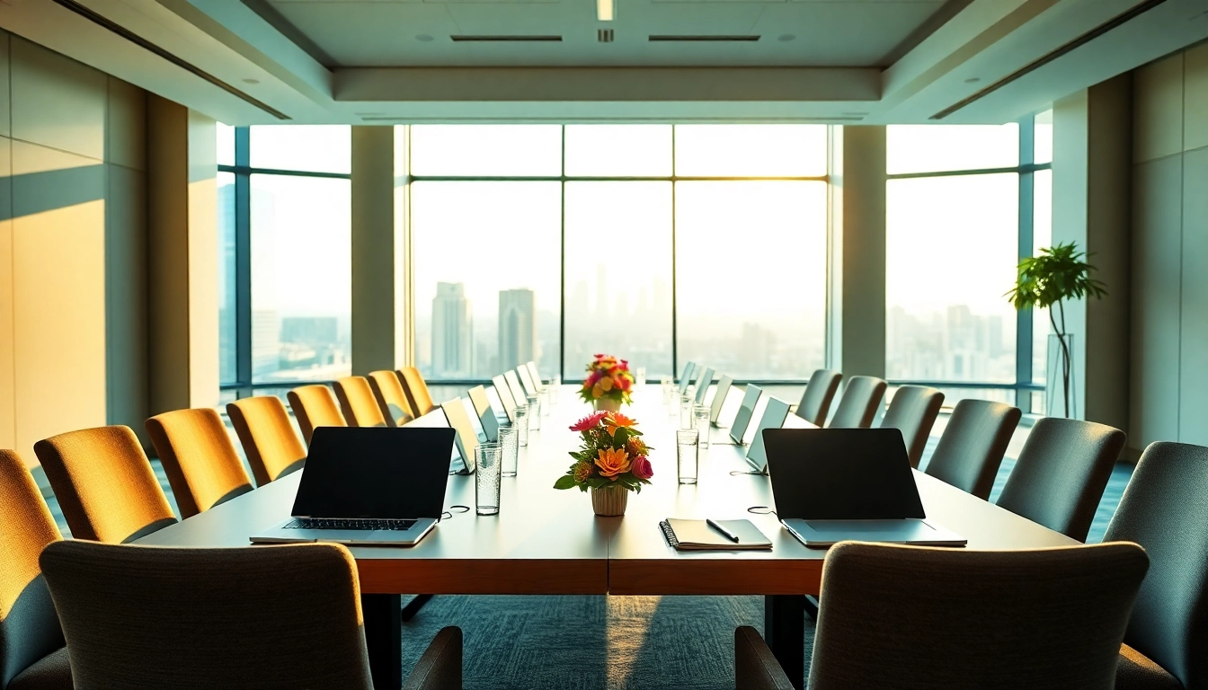 Event location in modern Konferenzraum zur Planung von Veranstaltungen