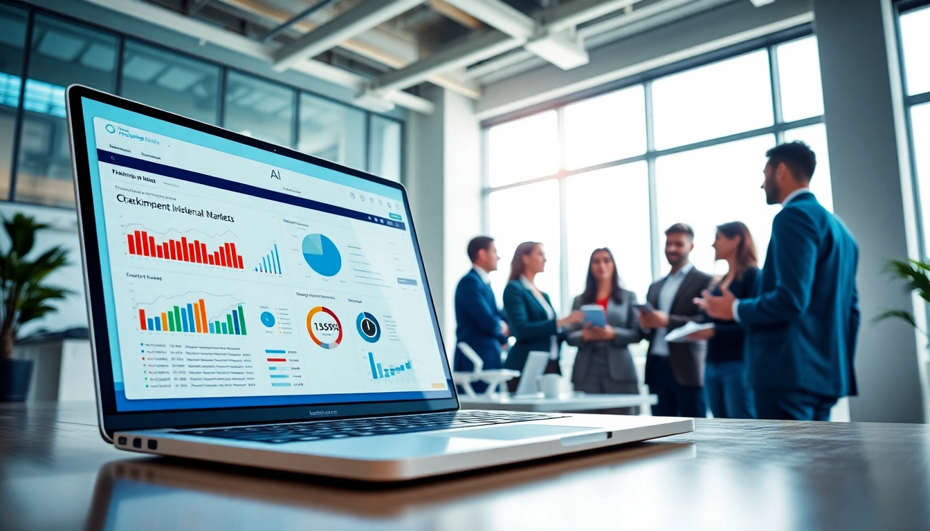 Utilize AI for competitor analysis tools effectively in a modern workplace setup.