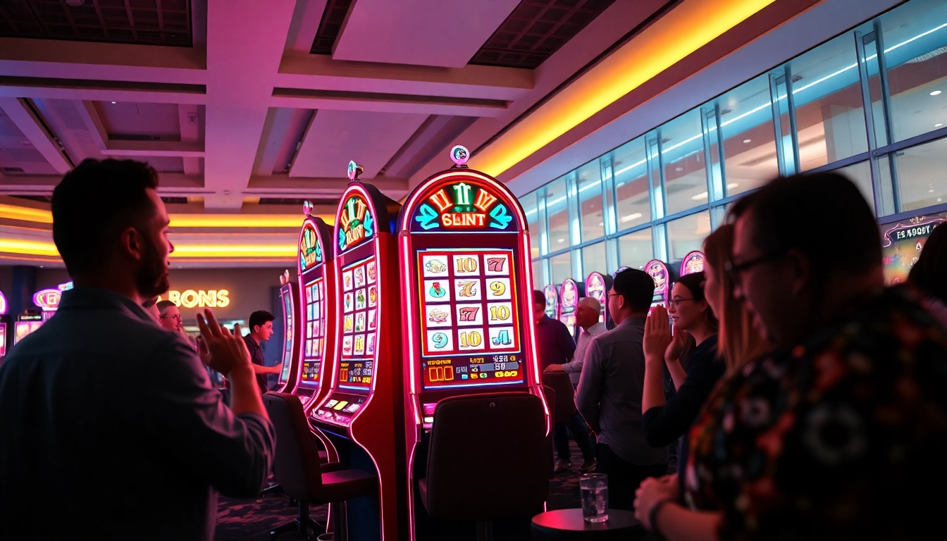 Slot77 yang penuh warna dan ceria menarik perhatian para pemain kasino.