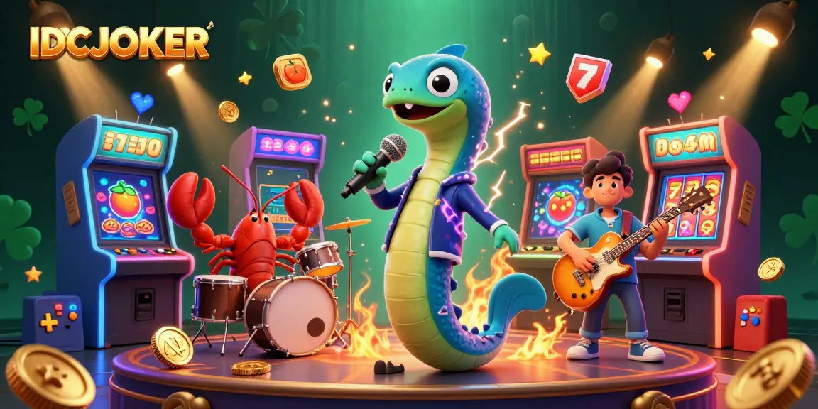 Experience dynamic play with IDCJOKER in this vibrant underwater casino illustration.
