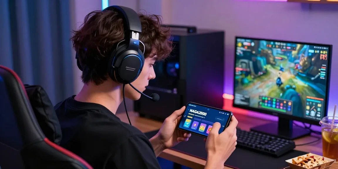 Gunakan metode QRIS di NAGA2000 untuk topup akun game tanpa biaya admin setiap hari dalam suasana gaming yang energik.
