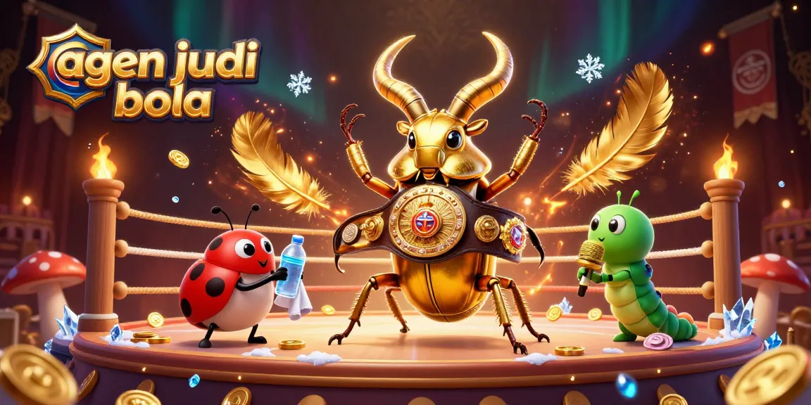 Experience the excitement of agen judi bola with a vibrant 3D depiction featuring iconic betting elements.