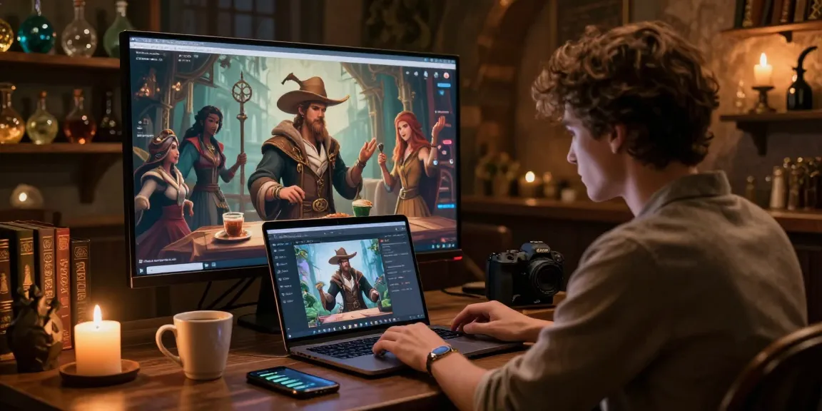 Tavern AI virtual experience showing user engaging with AI characters in a cozy digital tavern.