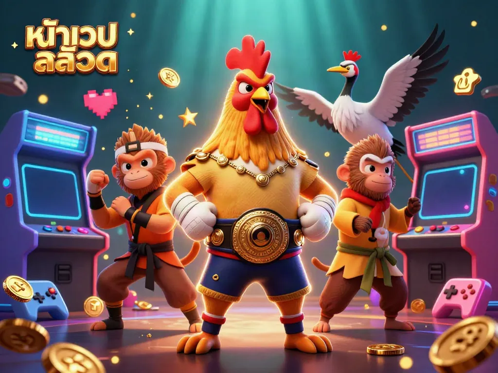 Engage with the action at หน้าเว็บสล็อต featuring dynamic characters in a casino game scene.