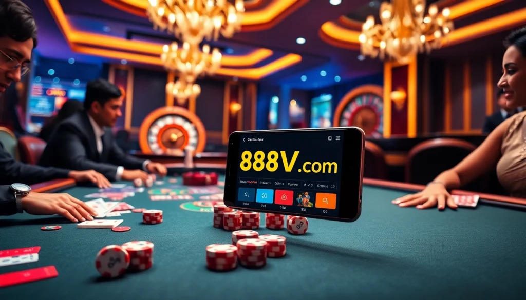 Experience the thrill of gaming at 88vv com with engaging casino table action and vibrant atmosphere.