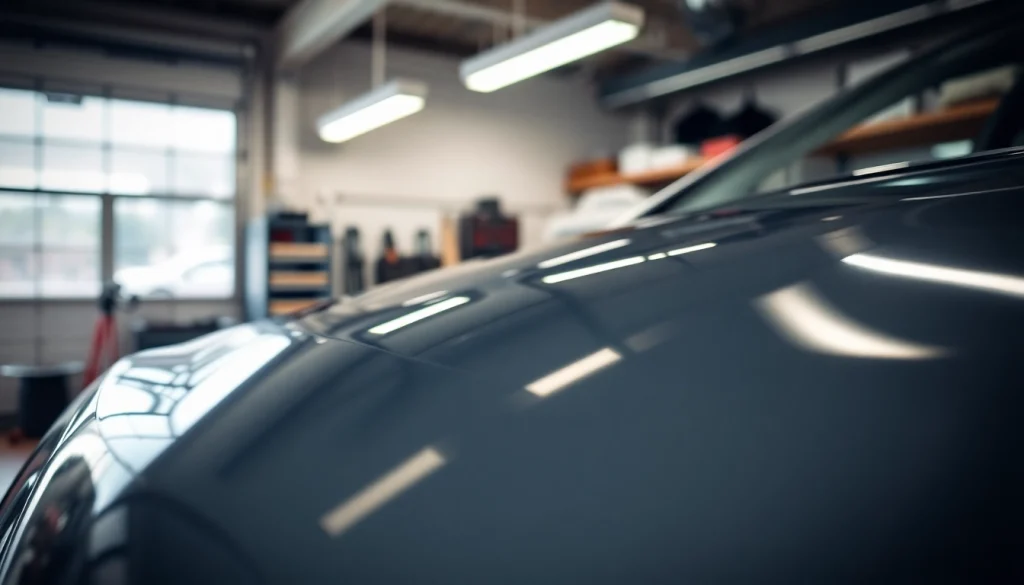 Applying ceramic coating Chattanooga to a gleaming car, showcasing professional detailing.