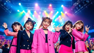 blackpink members performing energetically on stage, highlighting their vibrant personalities and styles