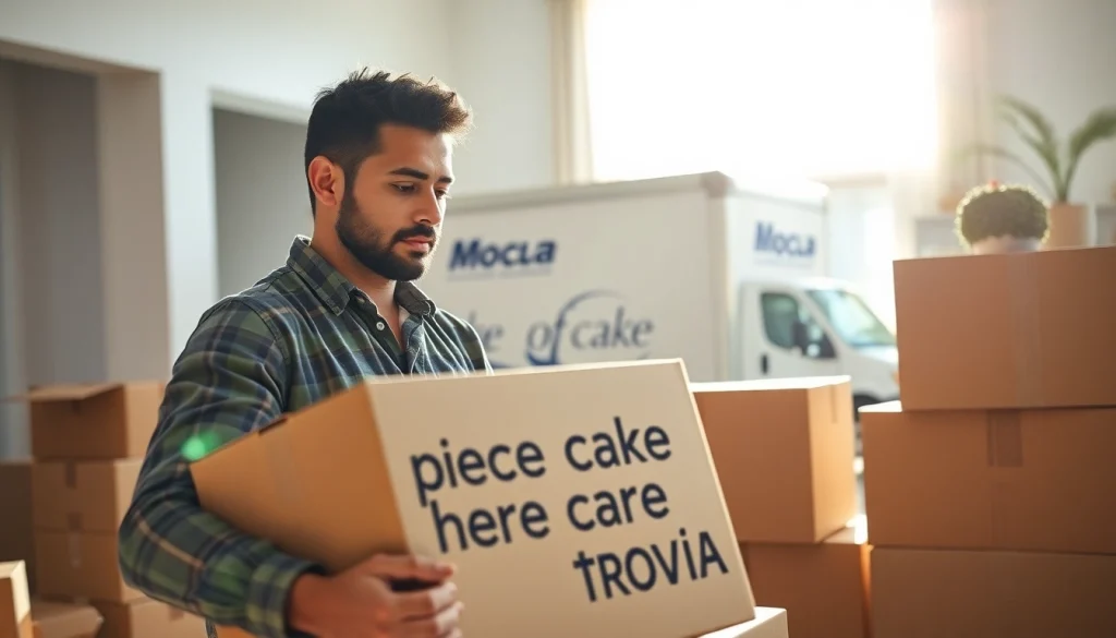 Experience the ease of piece of cake moving with a professional organizing boxes in a bright home.