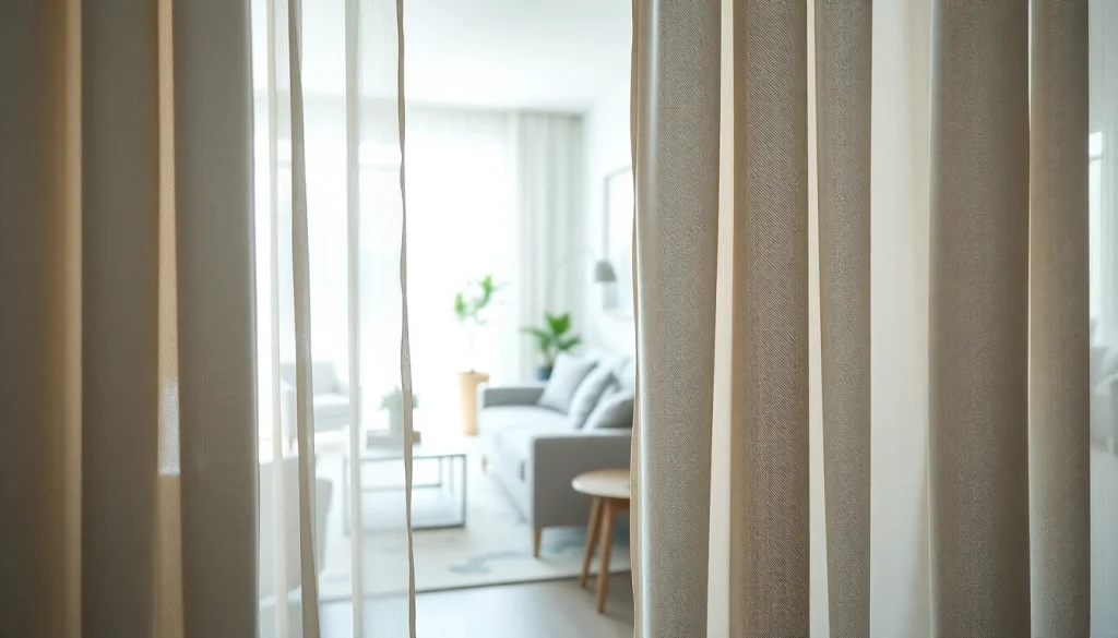 Stijlvolle verduisterende gordijnen die het licht tegenhouden in een gezellige woonkamer.