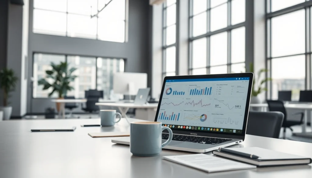 Analyze data insights with a modern workspace featuring das 140 technology elements.