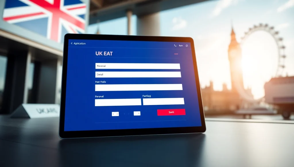 Initiating the eta application uk on a user-friendly digital platform showcasing user interface.