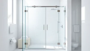 Stylish shower doors uk enhance a modern bathroom with clear glass and chrome accents.