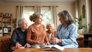 Senior caregivers Austin TX providing compassionate support to elderly clients in a cozy home.