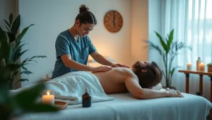 전문 치료사와 고요한 가정 환경을 보여주는 오산출장마사지의 편안한 분위기.