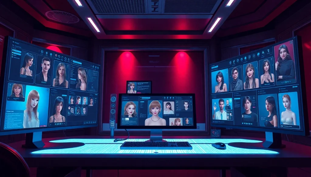 Engaging NSFW character AI interactions showcased through a modern digital interface.