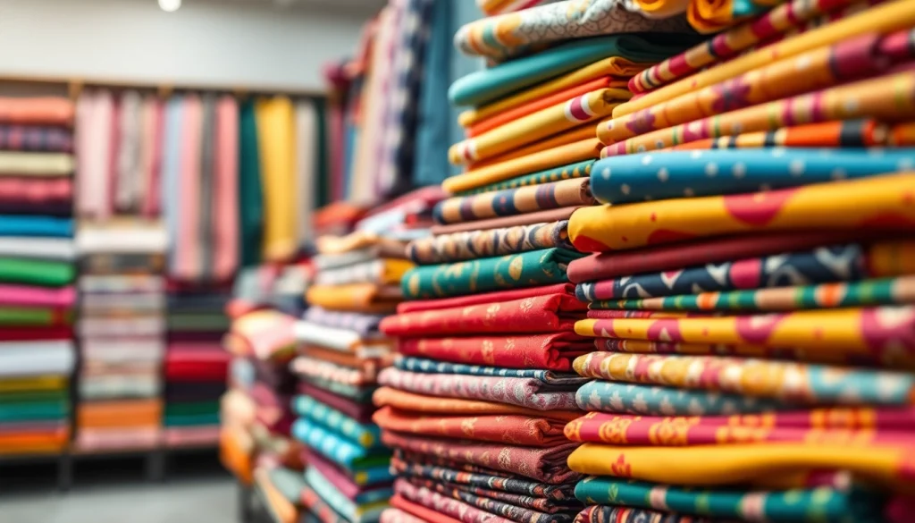 Dames stoffen online: kleurrijke stoffen voor modeprojecten in een aantrekkelijke winkelsetting